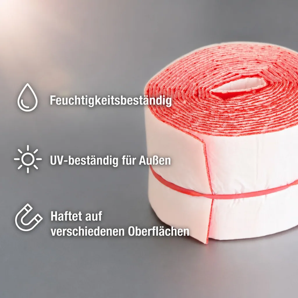 Selbstklebeband 70mm, Rot, 3.6m, Isolierband, PE-Schutzfolie