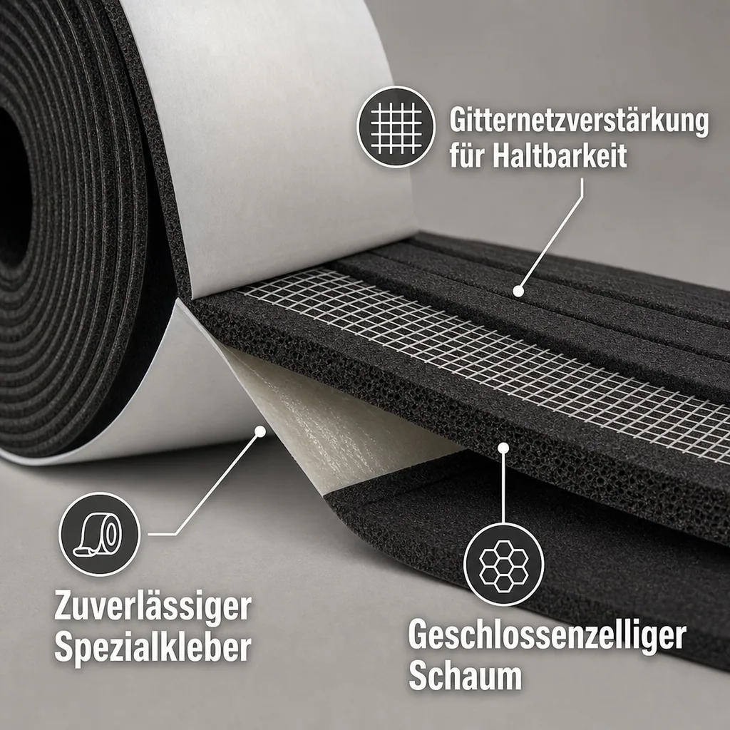 Rohrisolierung selbstklebend, Isoliermatte, Dämmmatte - INSUL ROLL XT 19mm