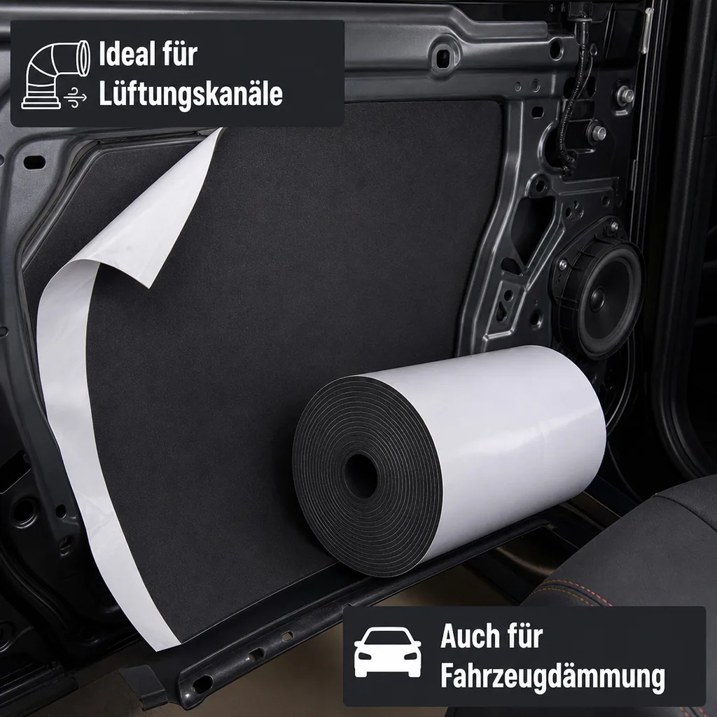 Rohrisolierung selbstklebend, Isoliermatte, Dämmmatte - INSUL ROLL XT 19mm