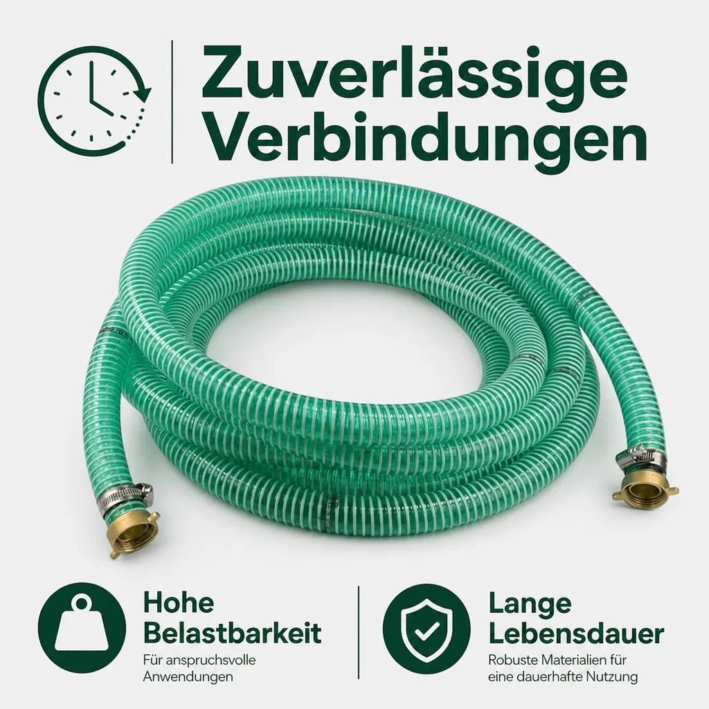 Druckschlauch 1 Zoll, Saug Druckschlauch, 20m, mit Schlauchverschraubung