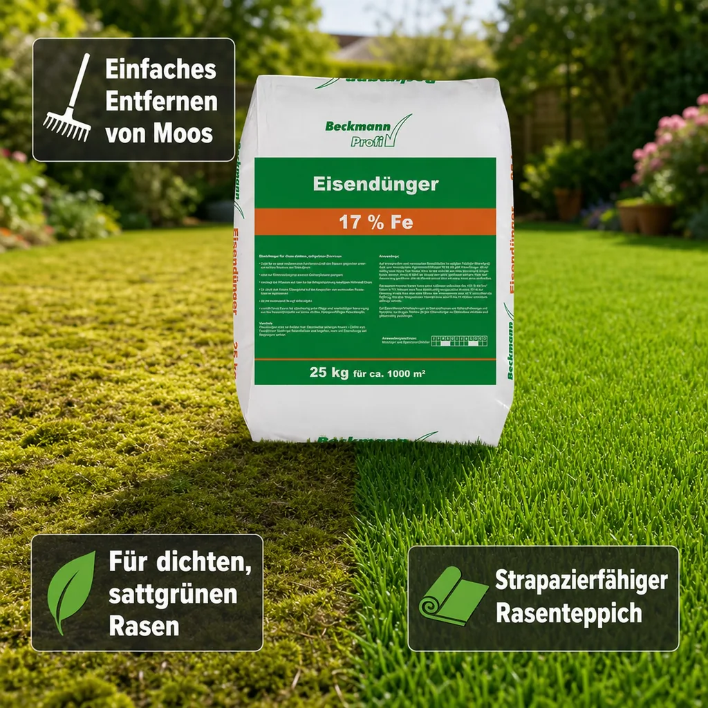 25 kg Eisendünger 17% Eisen Sulfat f. ca. 1000m²