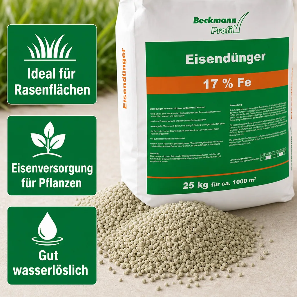 25 kg Eisendünger 17% Eisen Sulfat f. ca. 1000m²