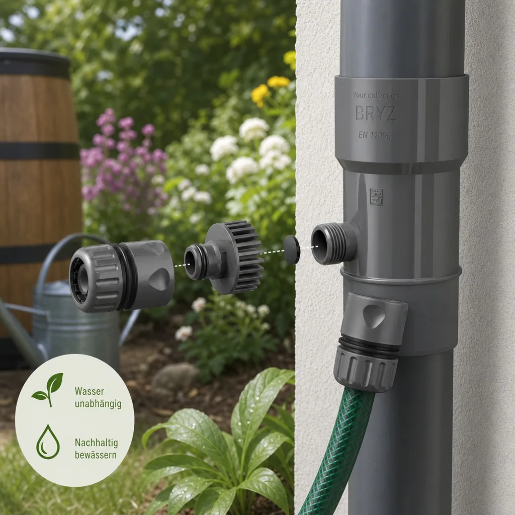 Regensammler 110mm, Regenwasser Fallrohr, Graphit
