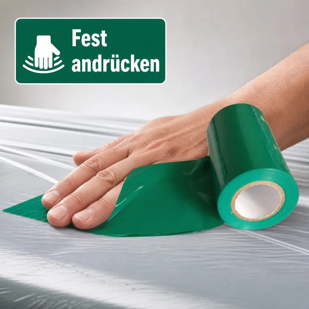 0,1 x 10m grün Siloklebeband Reparaturband UV stabil