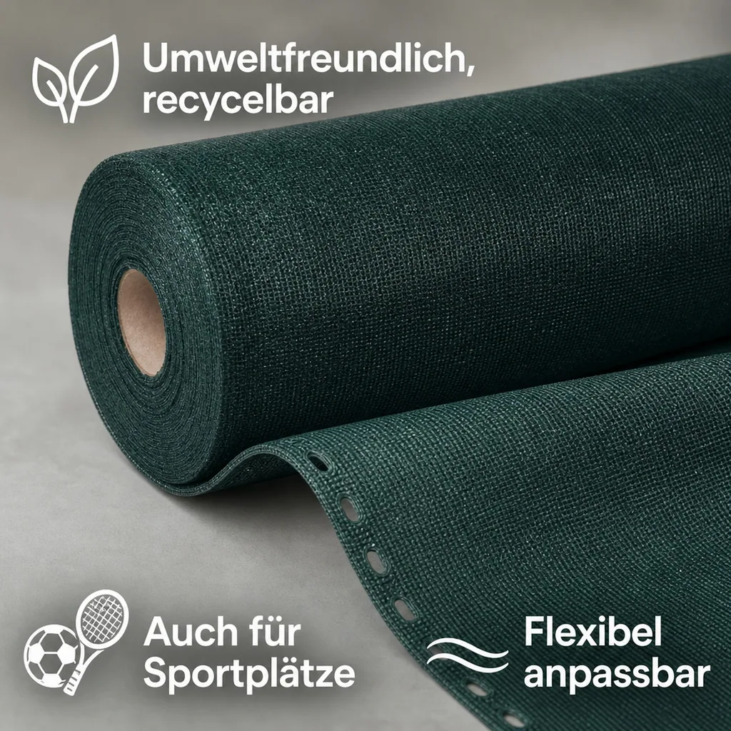 Sichtschutznetz, Windschutznetz, 1,8m x 7m, HDPE, Zaunblende