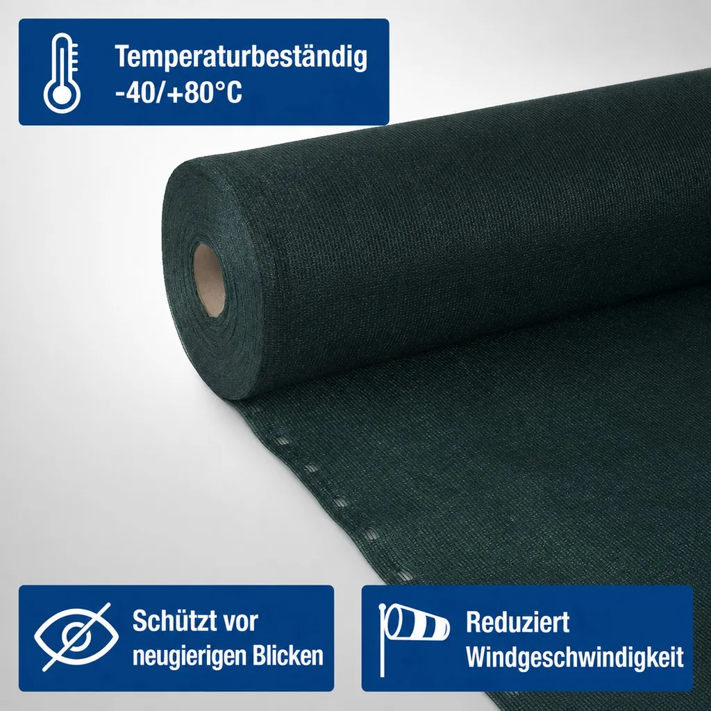 Sichtschutznetz, Windschutznetz, Zaunblende, 150g/m², HDPE Gewebe