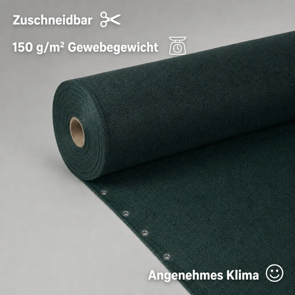 Sichtschutznetz, Windschutznetz 1x3 m, Zaunblende, Gartenzaun, grün