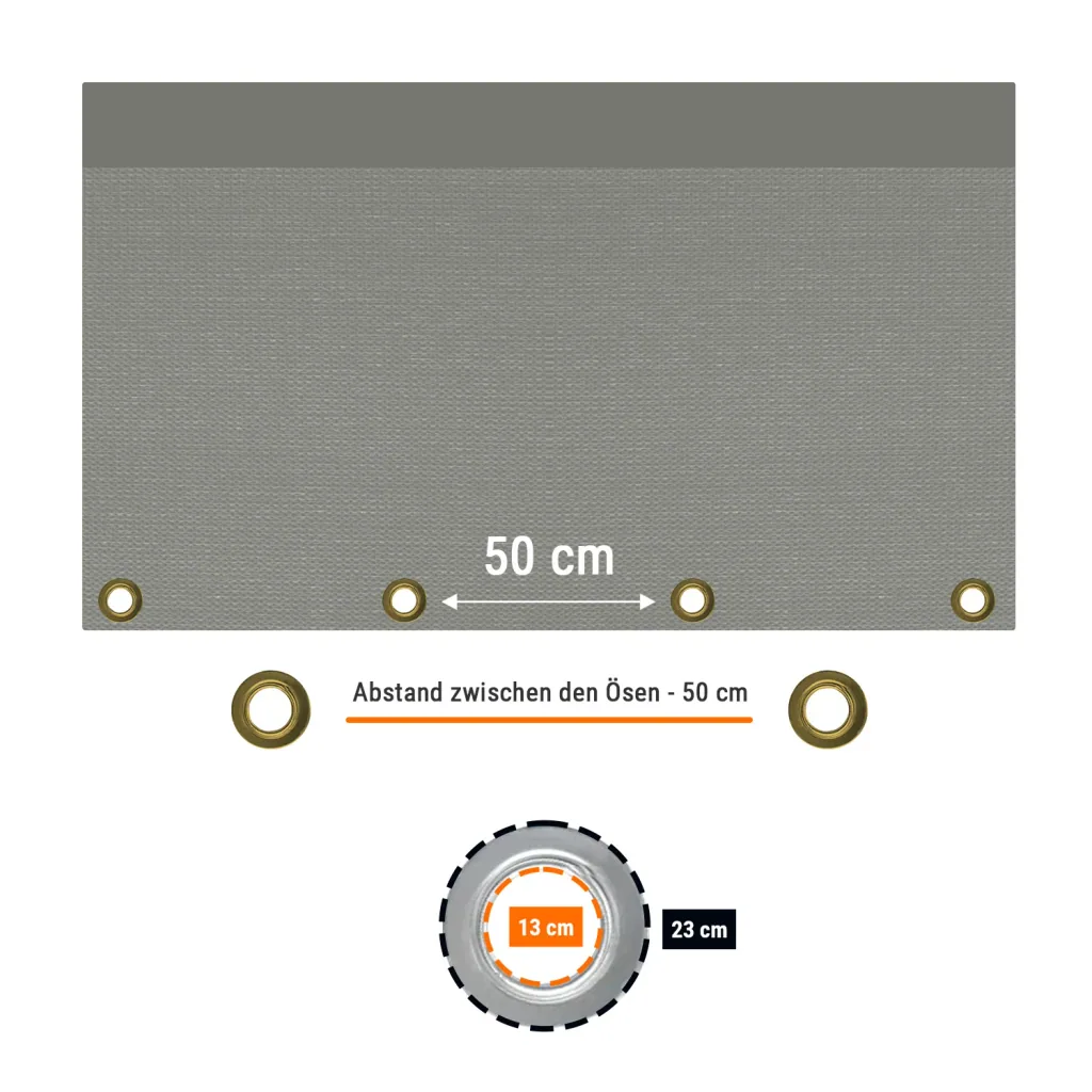 Abdeckplane, 280 g/m², grau 10x12 (120m²), Gewebeplane, Bauplane, wasserdicht
