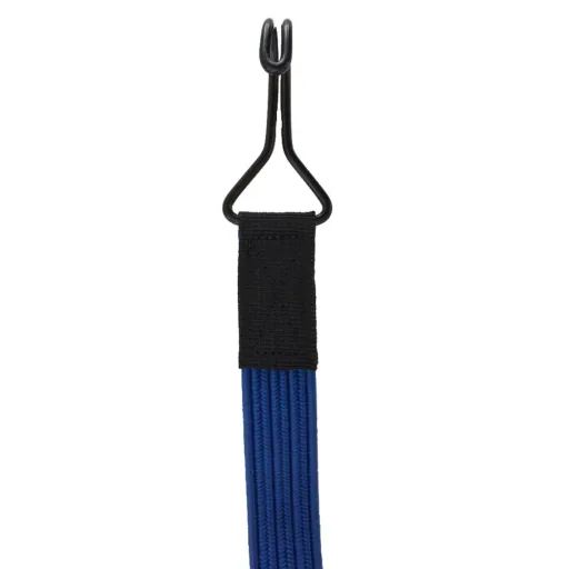 Elastisches Band, Spanngummi mit Haken, 80cm blau