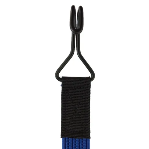 Elastisches Band, Spanngummi mit Haken, 80cm blau