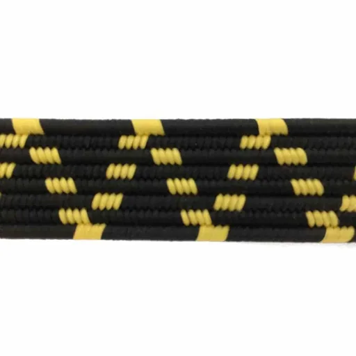 Spanngurt elastisch, Gummiband mit Haken, 60 cm, gelb/schwarz
