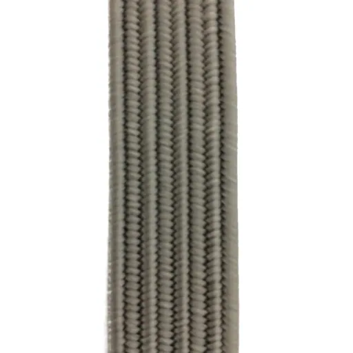 Spanngummi mit Haken, flach, elastisch, 100 cm, grau