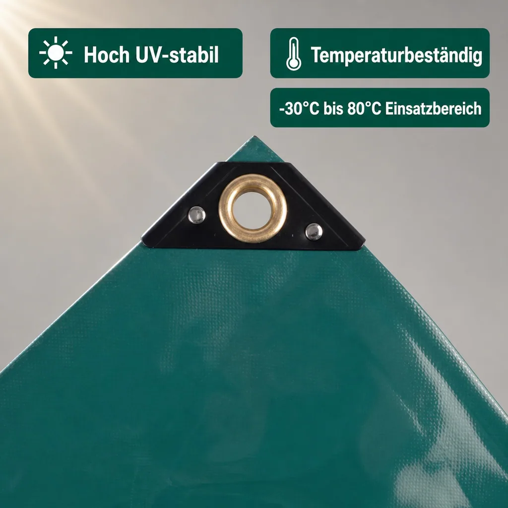 PVC Plane 650 g/m², Abdeckplane, grün 6x10m (60m²), wasserdicht, reißfest