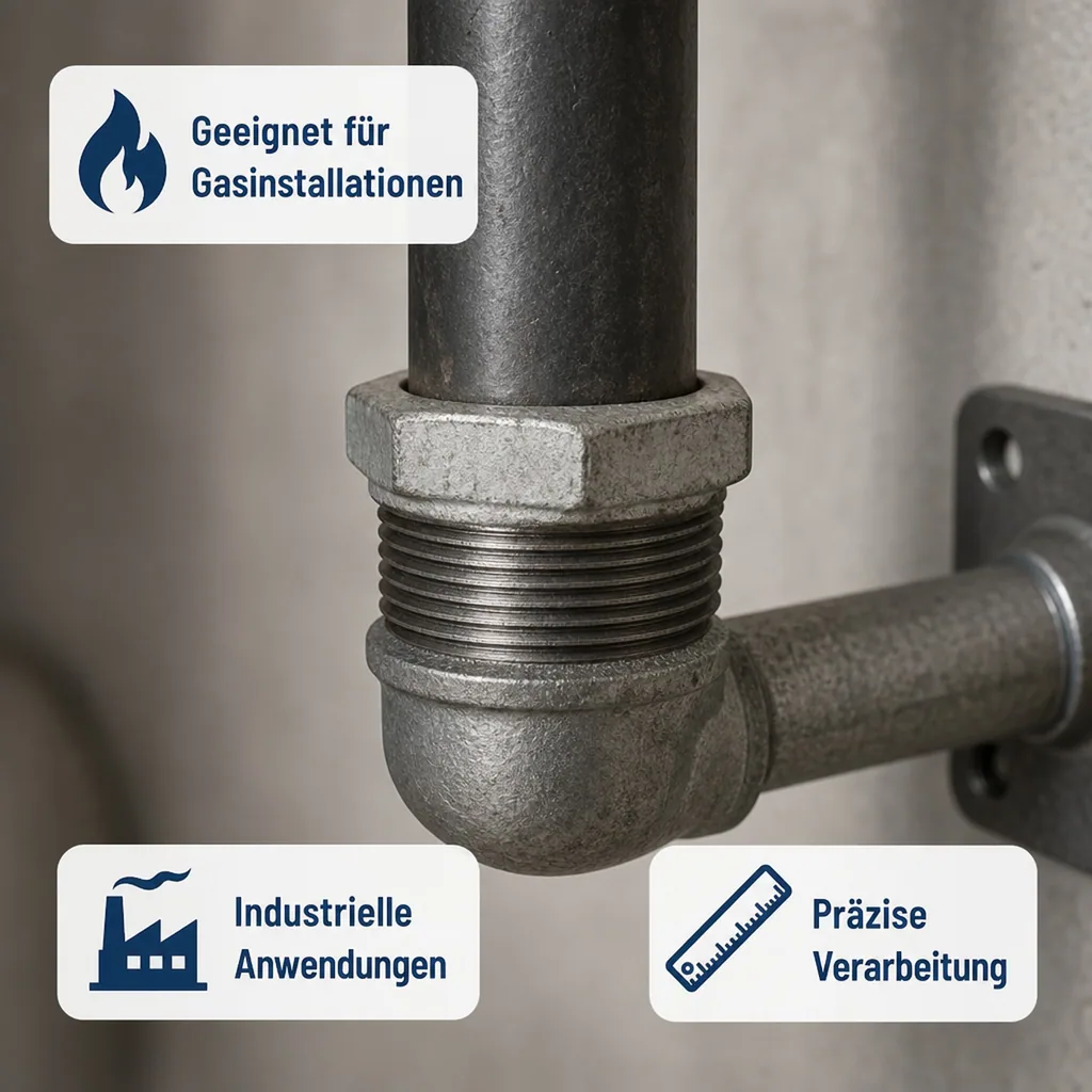Tempergussfitting, Gewindefitting Temperguss, Reduzierstück 2" AG x 1 1/2" IG