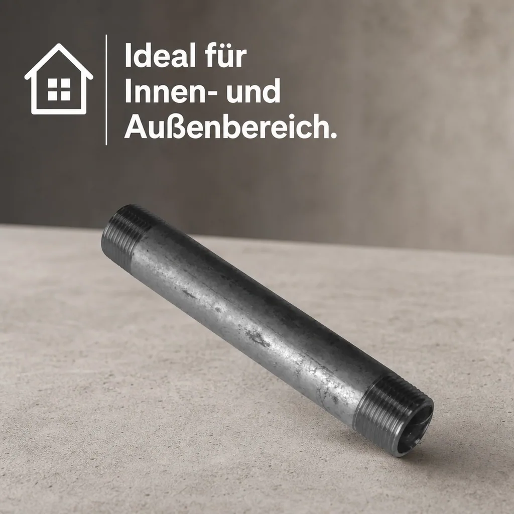 Rohrnippel verzinkt, Gewindefitting 3/4 Zoll