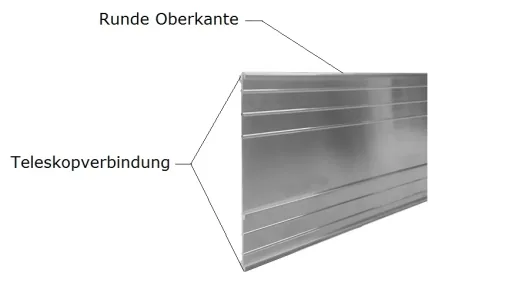 Ultra Starke Alu Rasenkanten Höhe: 10-14-24 cm, Länge: 1- 30 m | Beeteinfassung | Beetumrandung | Beetbegrenzungen, Breite: 24 cm; Menge: 5 Stück