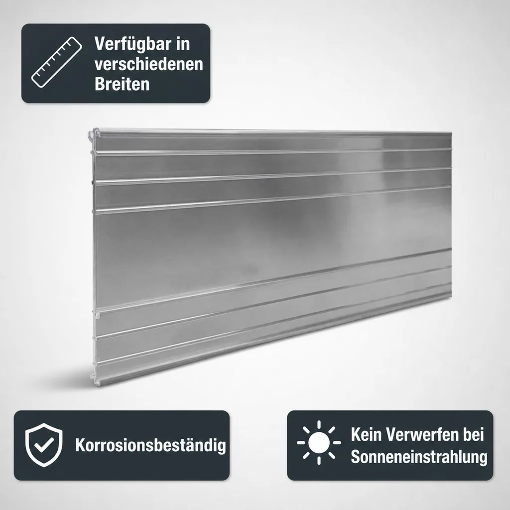 Ultra Starke Alu Rasenkanten Höhe: 10-14-24 cm, Länge: 1- 30 m | Beeteinfassung | Beetumrandung | Beetbegrenzungen, Breite: 24 cm; Menge: 5 Stück