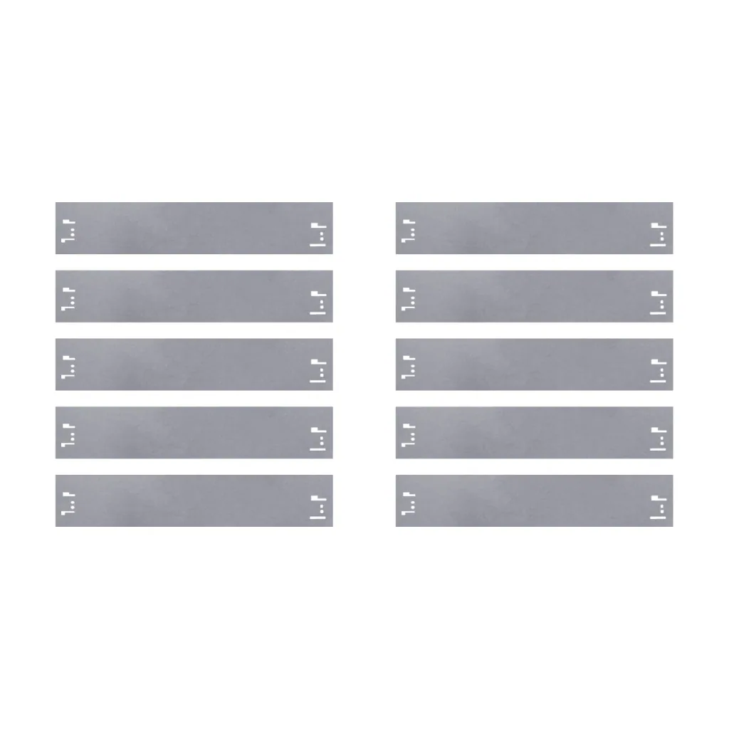 10er Set Rasenkanten Metall 18.5 cm hoch, 12 m lang | Beeteinfassung | Beetumrandung | Beetbegrenzungen, Color-GS: ohne Farbe