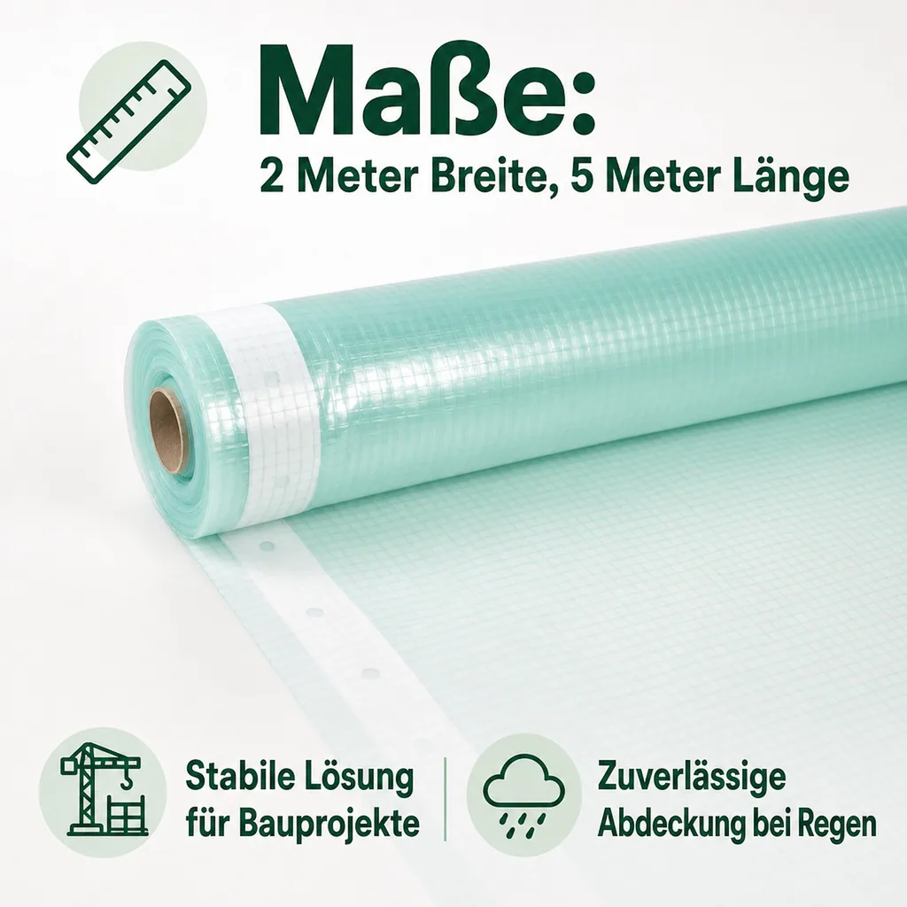 Gitterfolie, Gewächshausfolie, Gartenfolie, 2 Breite x 5 Meter