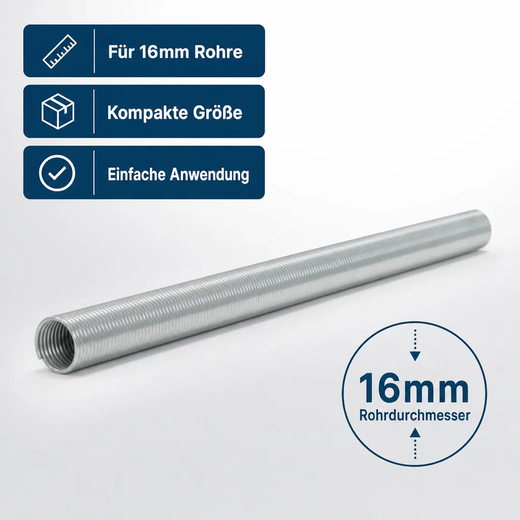 Außenbiegefeder 16mm, Biegefeder, Rohrbiegefeder