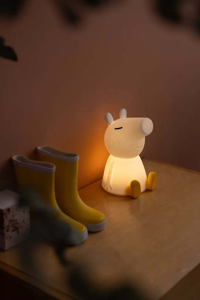 Mr Maria Nachtlicht, Stilllicht - für Kinder, Peppa Pig First, Stromversorgung über USB, Akkulaufzeit 8 bis 120 Stunden