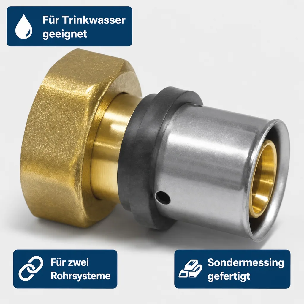 Pressfitting Eurokonus Übergangsverschraubung 16 x 2 - 3/4" IG