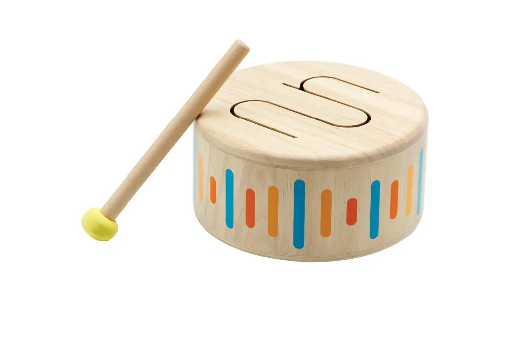 Plan Toys - Musikspielzeug - Kindertrommel, Gummibaumholz