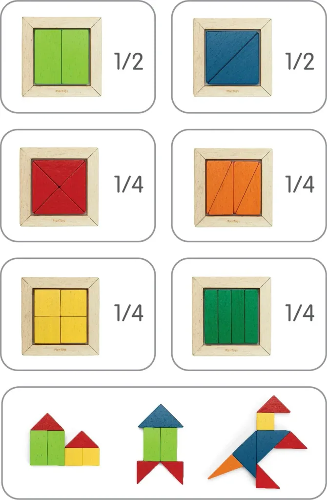 Plan Toys - Holzbausteine - Geo Blöcke Unit Link
