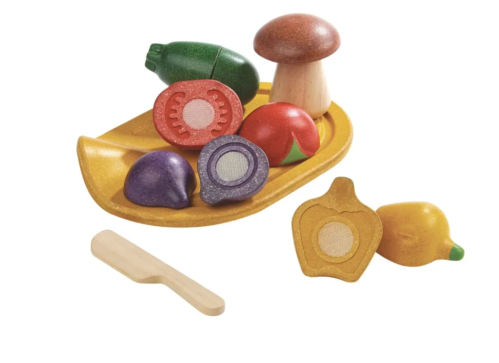 Plan Toys - Gemüse zum Schneiden, Gummibaumholz