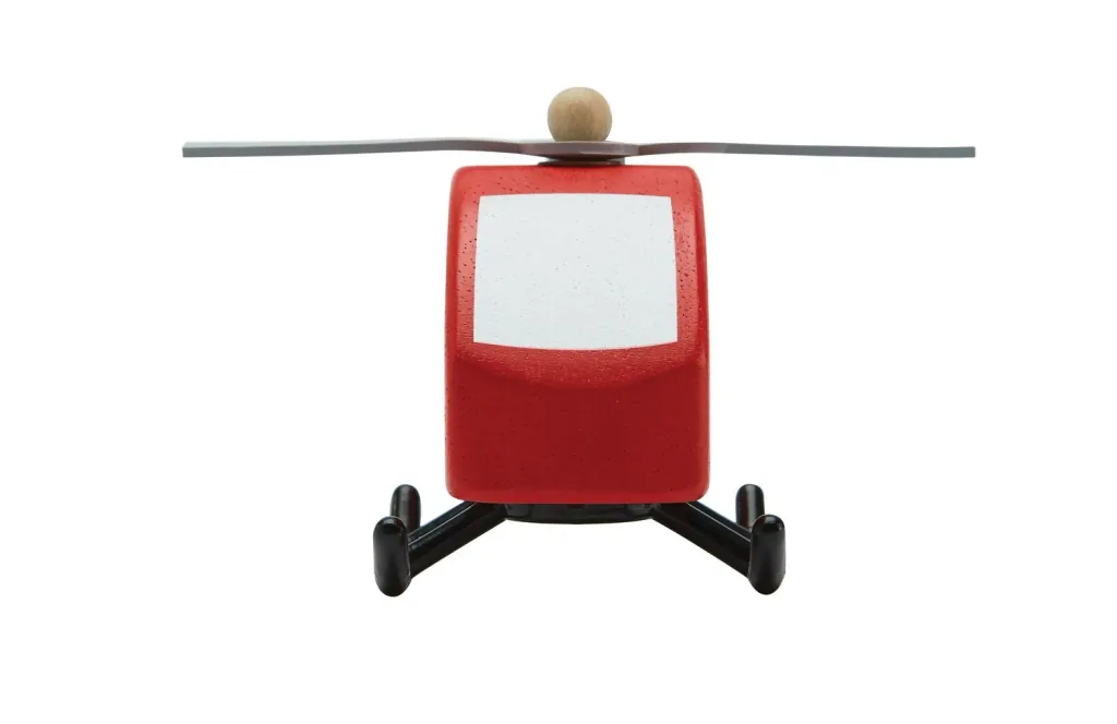 Plan Toys - Helicopter, Gummibaumholz