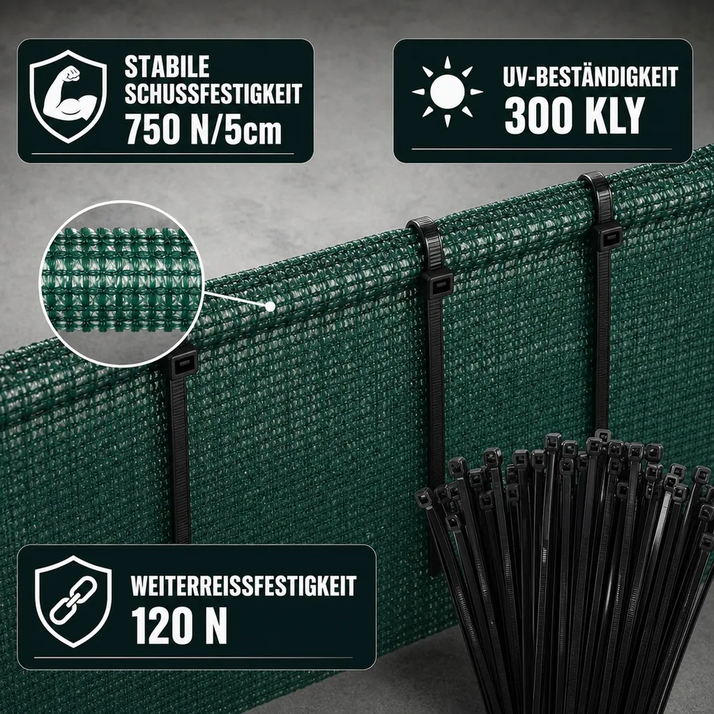 Sichtschutznetz 1,2x50m, Windschutznetz, Gartenzaun Sichtschutz