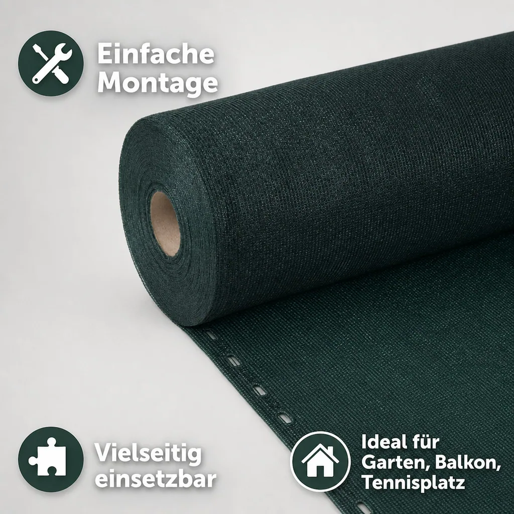 Sichtschutznetz, Windschutznetz, Gartenzaun, 1,8m