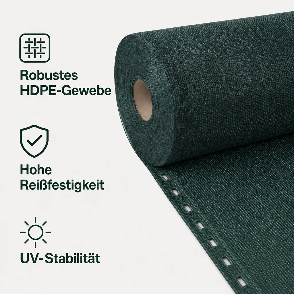 Sichtschutznetz, Windschutznetz, 1,2m x 7m, -Shop, Zaunblende, HDPE