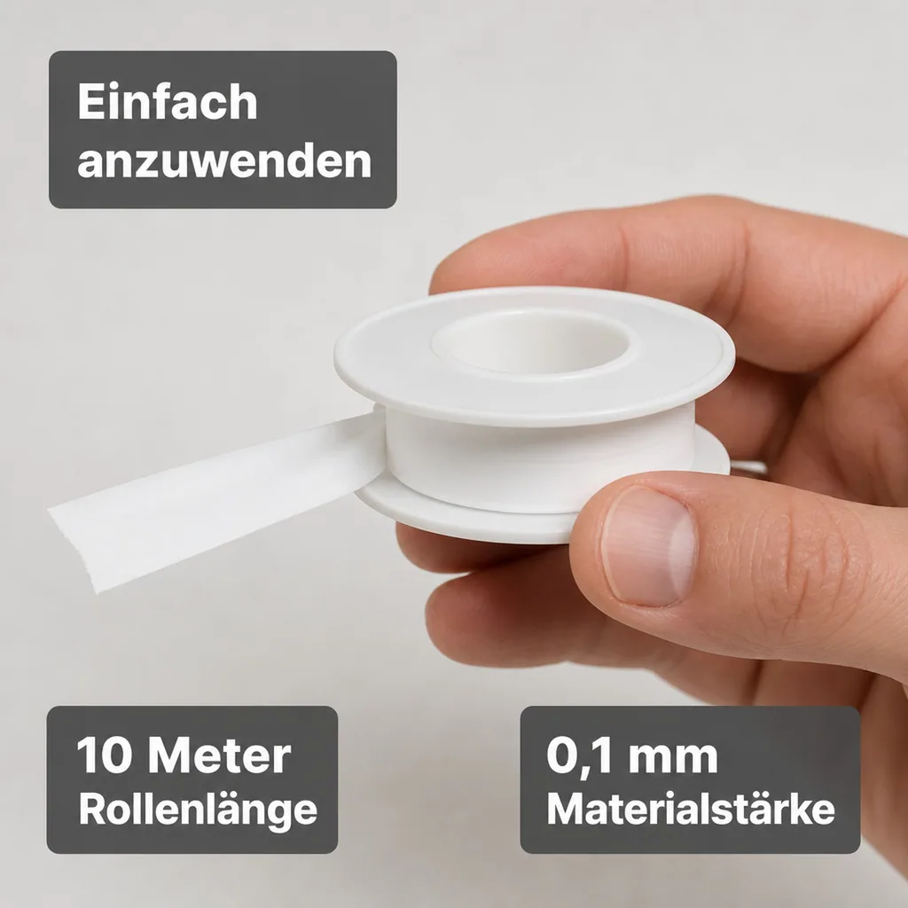 Teflonband 1/2"  x 10m PTFE 0,1 mm stark