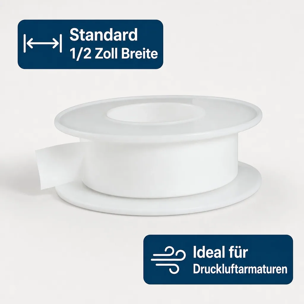 Teflonband 1/2"  x 10m PTFE 0,1 mm stark