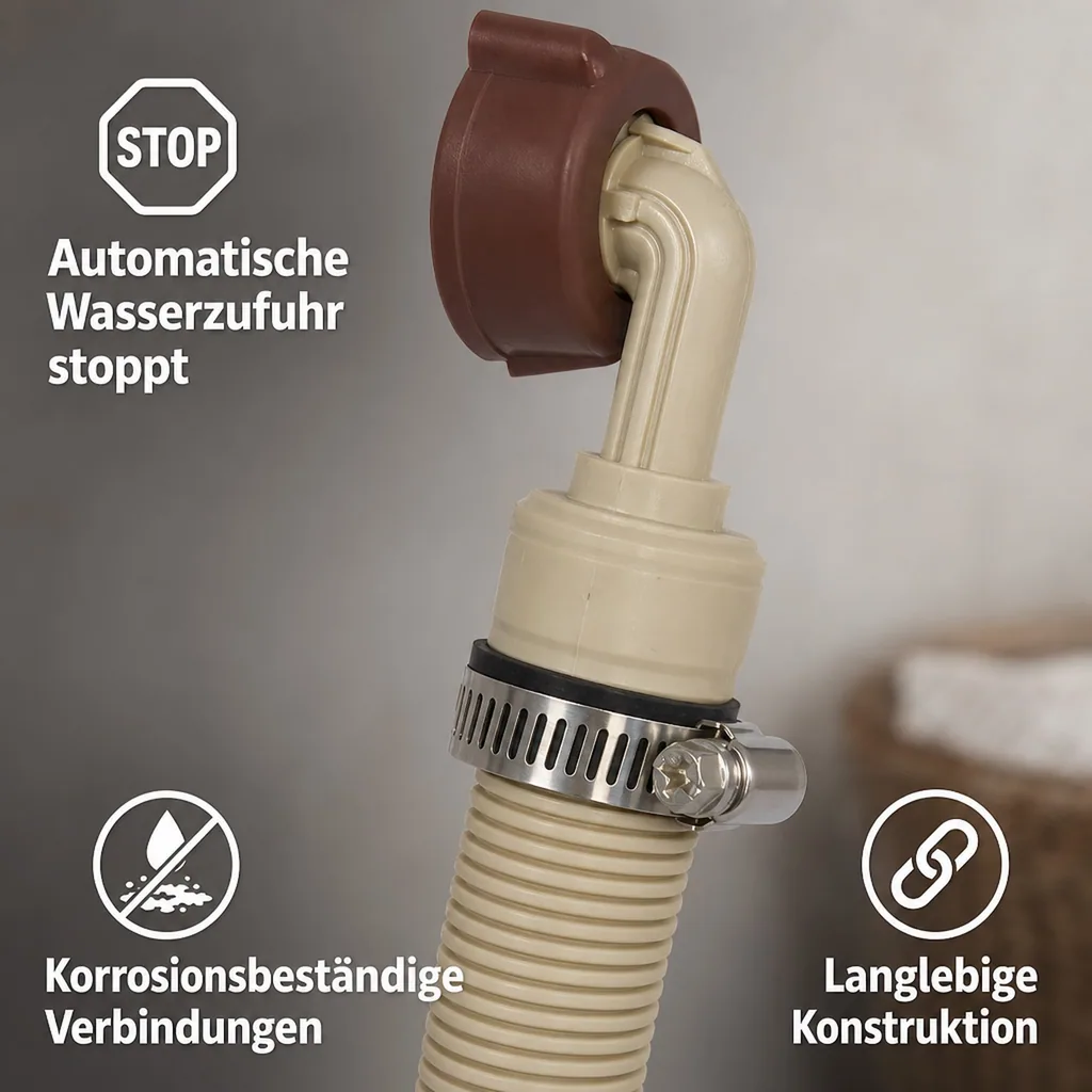 Aquastop Schlauch Set 2m, Waschmaschine, Spülmaschine, Sicherheitszulaufschlauch