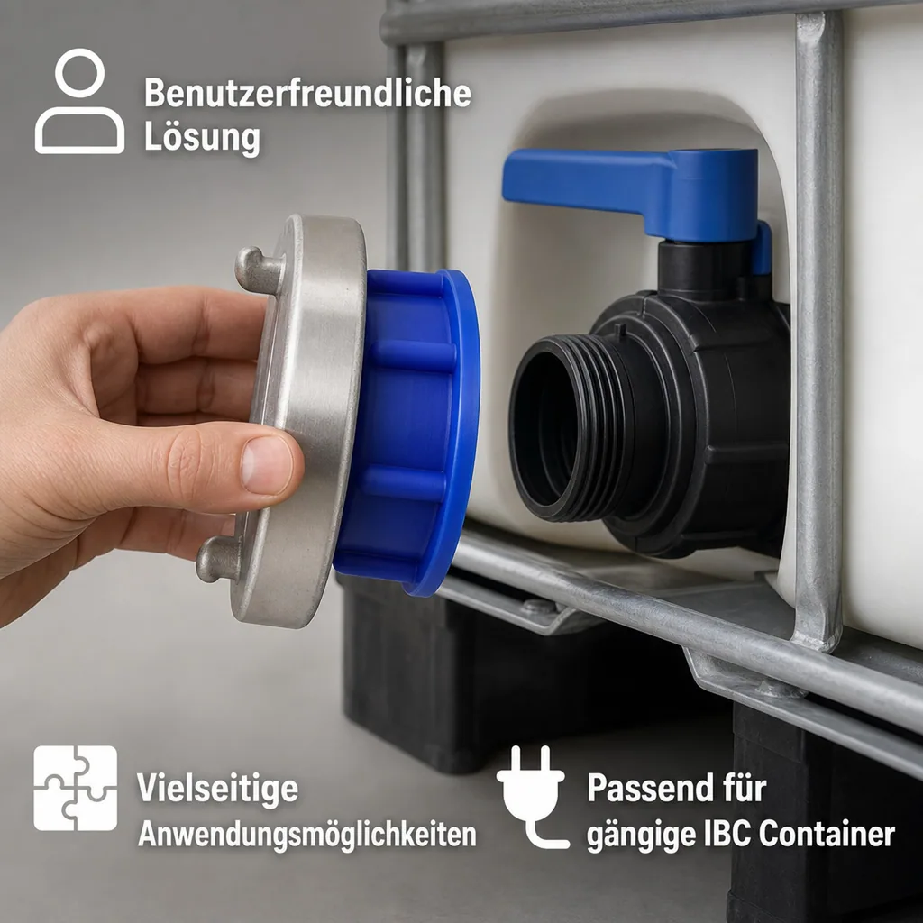 IBC Adapter Storz C, 1 Zoll Innengewinde, IBC Container Kupplung