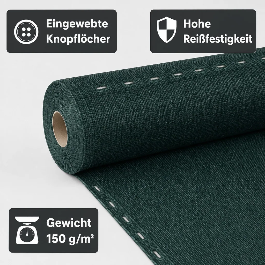 Sichtschutznetz, 1,5m x 6m, Windschutznetz, Zaunblende