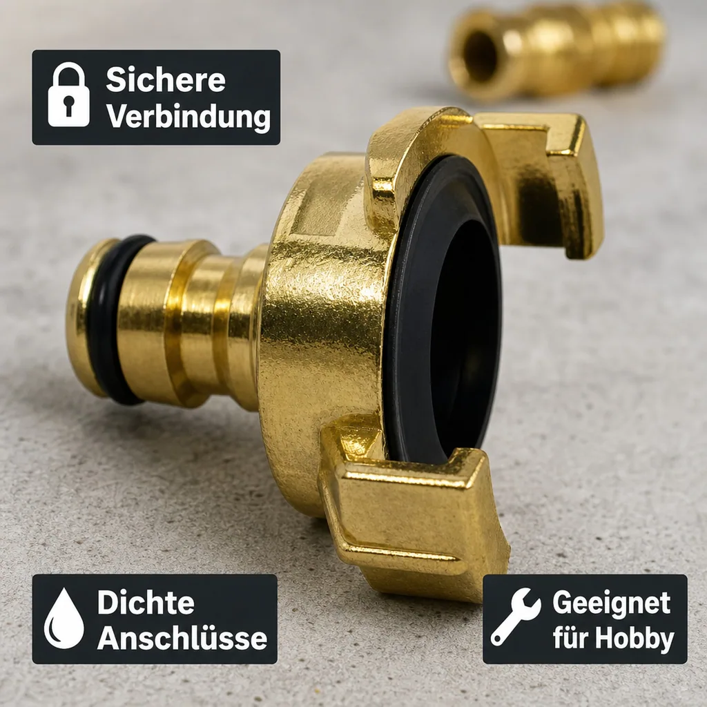 Steckkupplung Messing, Schnellkupplung, Messing Kupplung, Universal Kupplung