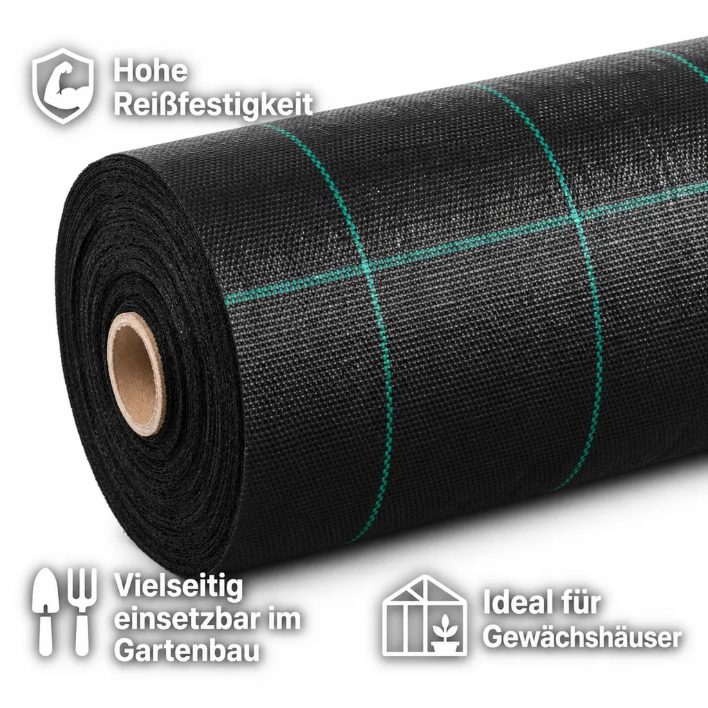 Bodengewebe, Unkrautvlies 100g/m², 1,5m x 100m, Gartenbau Vlies