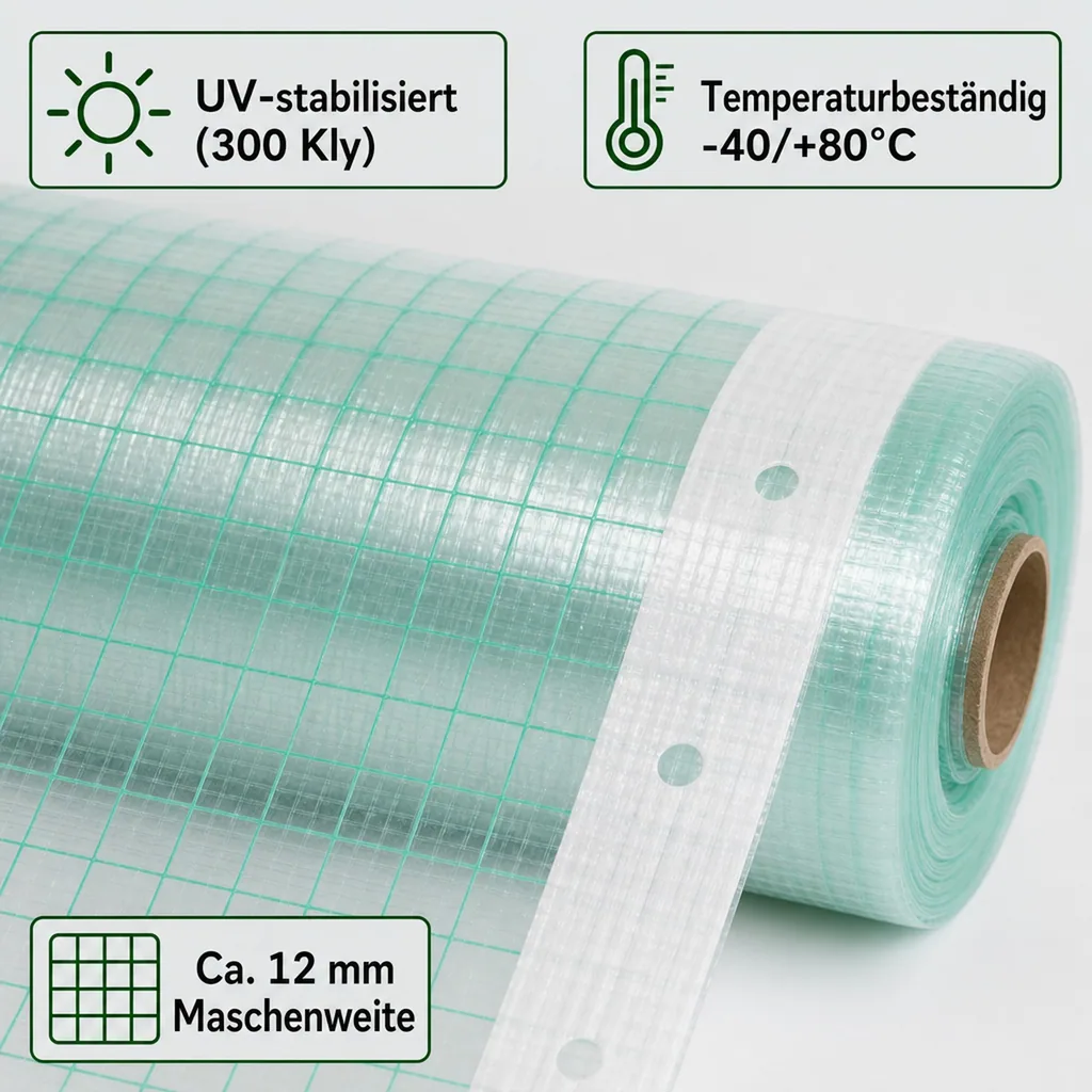 Gitterfolie m. Nagelrand 3 Breite x 16 Meter