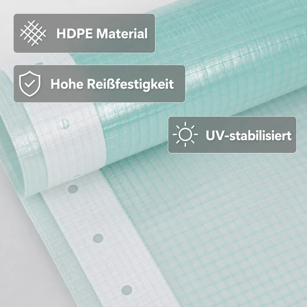 Gitterfolie mit Nagelrand, 20m, HDPE, reißfest & UV-stabil
