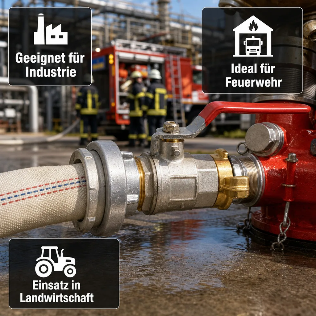 Storz Kupplung D, Feuerwehrkupplung, Übergangsstück, Klauenkupplung