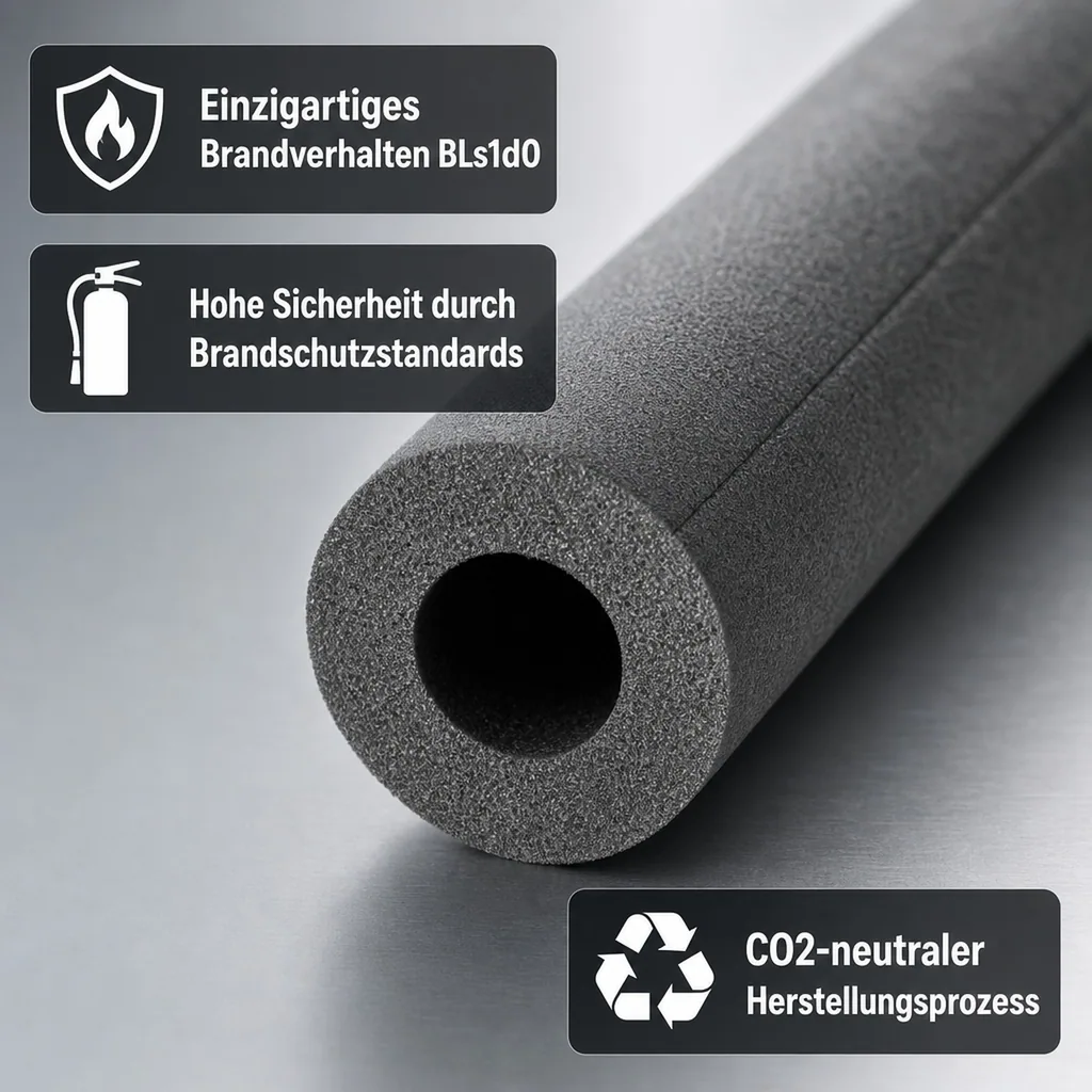 CLIMAFLEX® 2m Isolierschlauch, Rohrisolierung Ø35mm, 13mm Dämmung