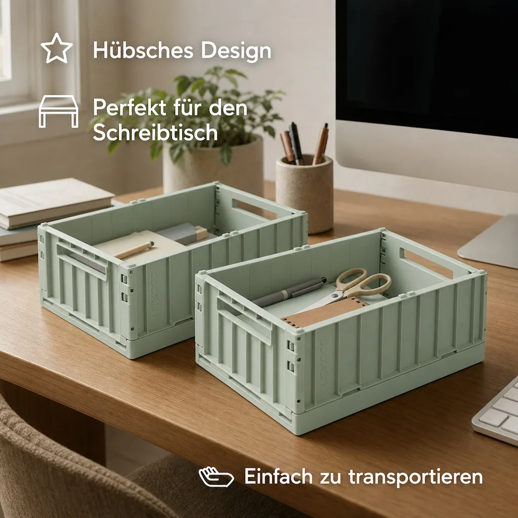 Liewood Aufbewahrungsbox "Weston" 2er-Pack M pfefferminz