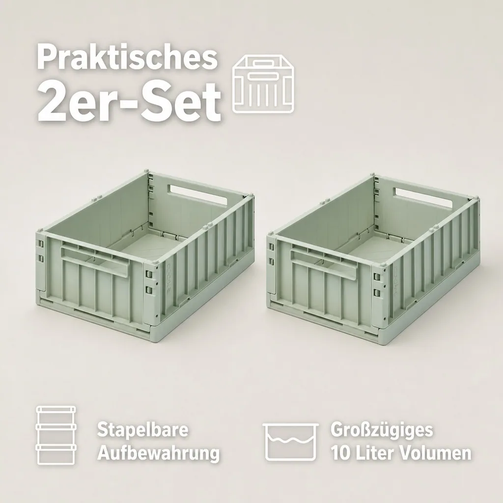 Liewood Aufbewahrungsbox "Weston" 2er-Pack M pfefferminz