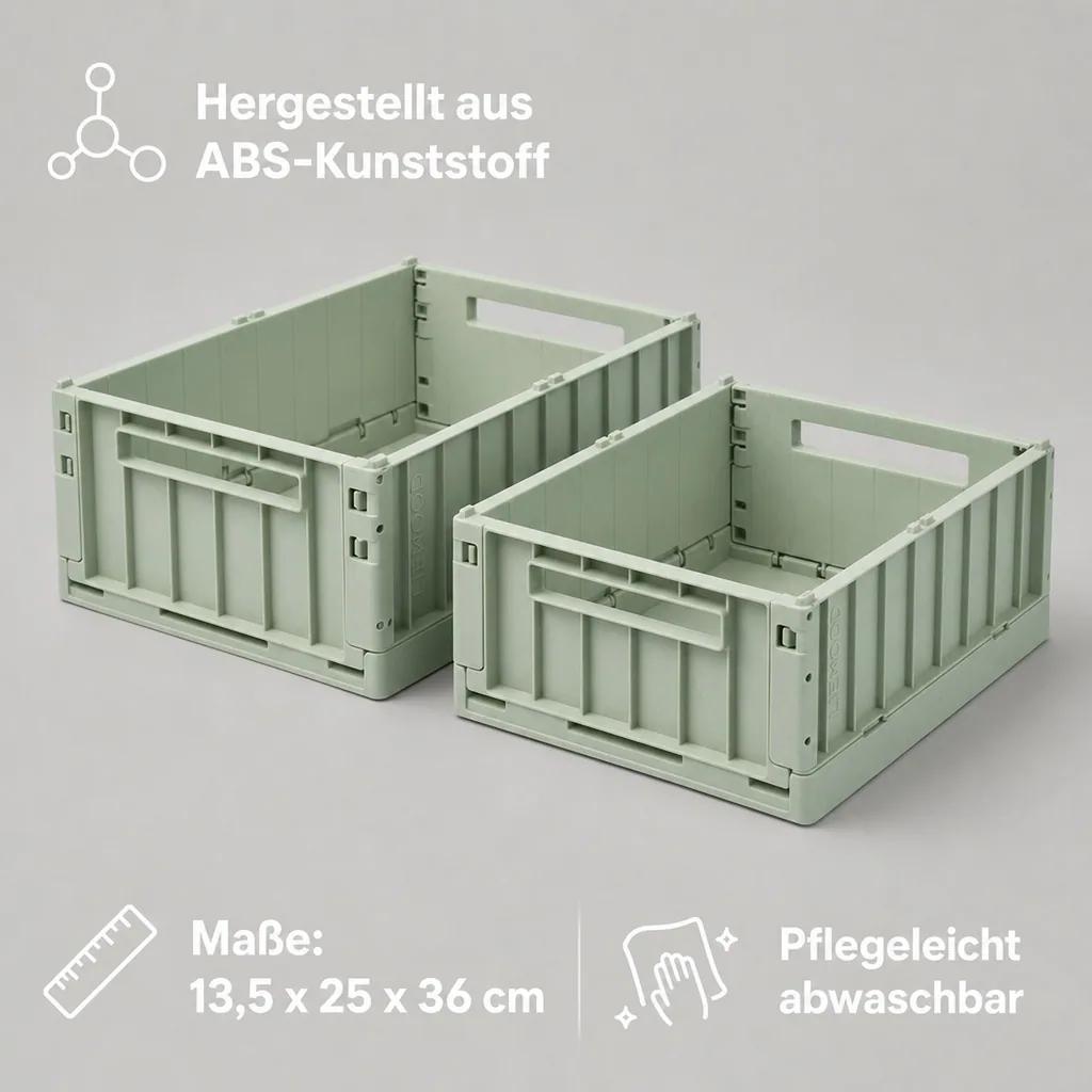 Liewood Aufbewahrungsbox "Weston" 2er-Pack M pfefferminz