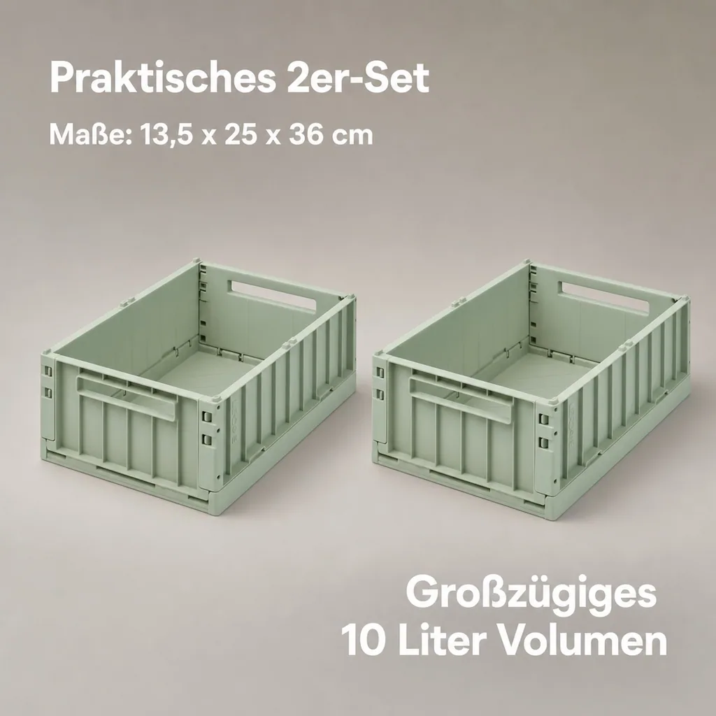 Liewood Aufbewahrungsbox "Weston" 2er-Pack M pfefferminz