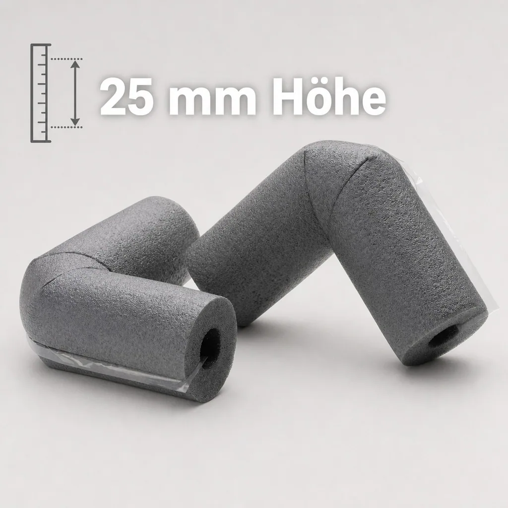 Elbow, self-adhesive 28 mm x 25 mm D