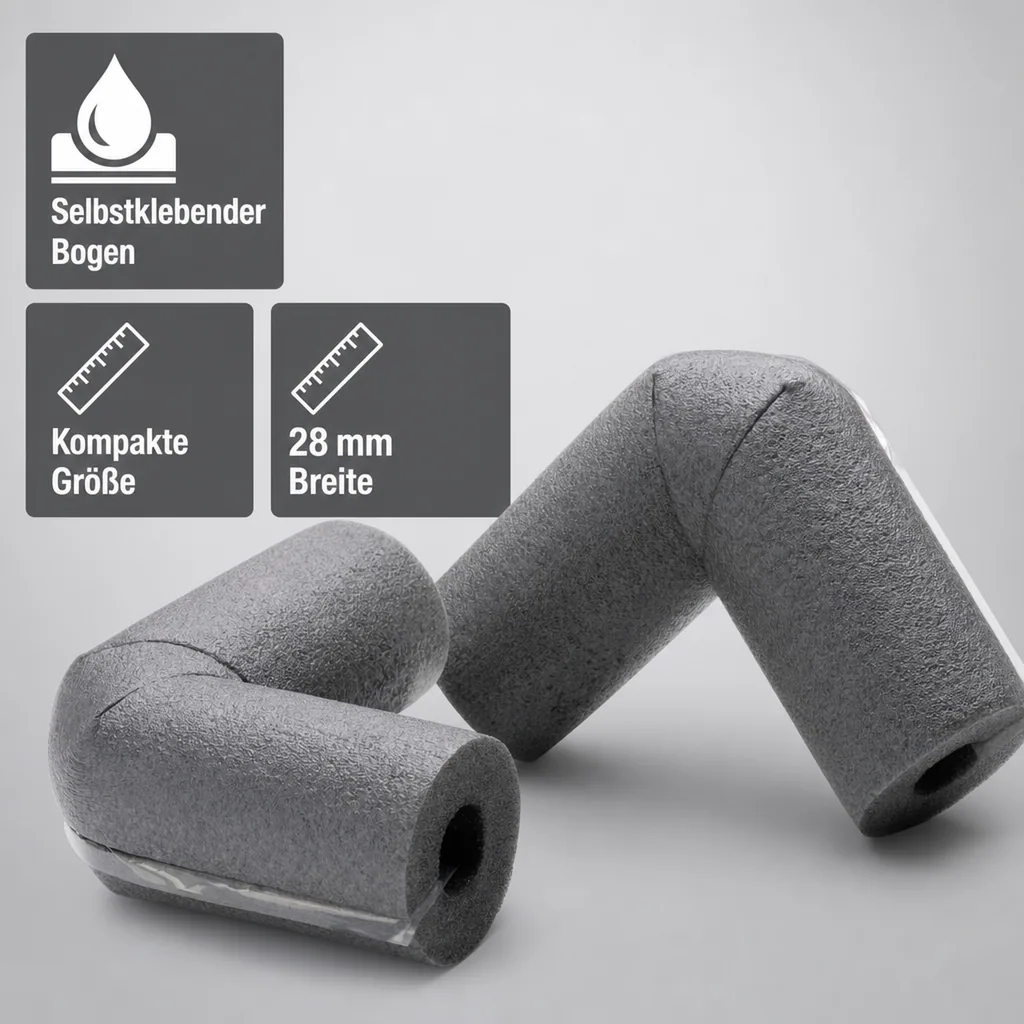 Elbow, self-adhesive 28 mm x 25 mm D